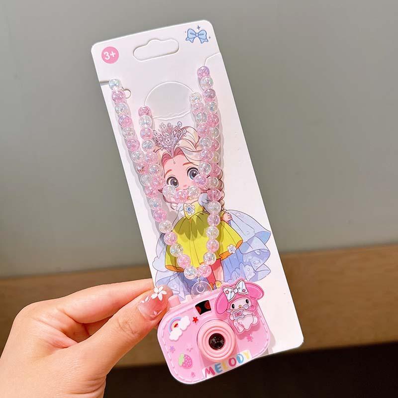 Projection Camera Necklace, Children's and Students' Beaded Necklace, Cute and Fun Little Gift for Babies, Neck Chain