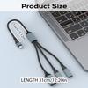 Type C Splitter Cable with 60W Charging and 480Mbps Data Transfer for Phones Tablets Laptops and More