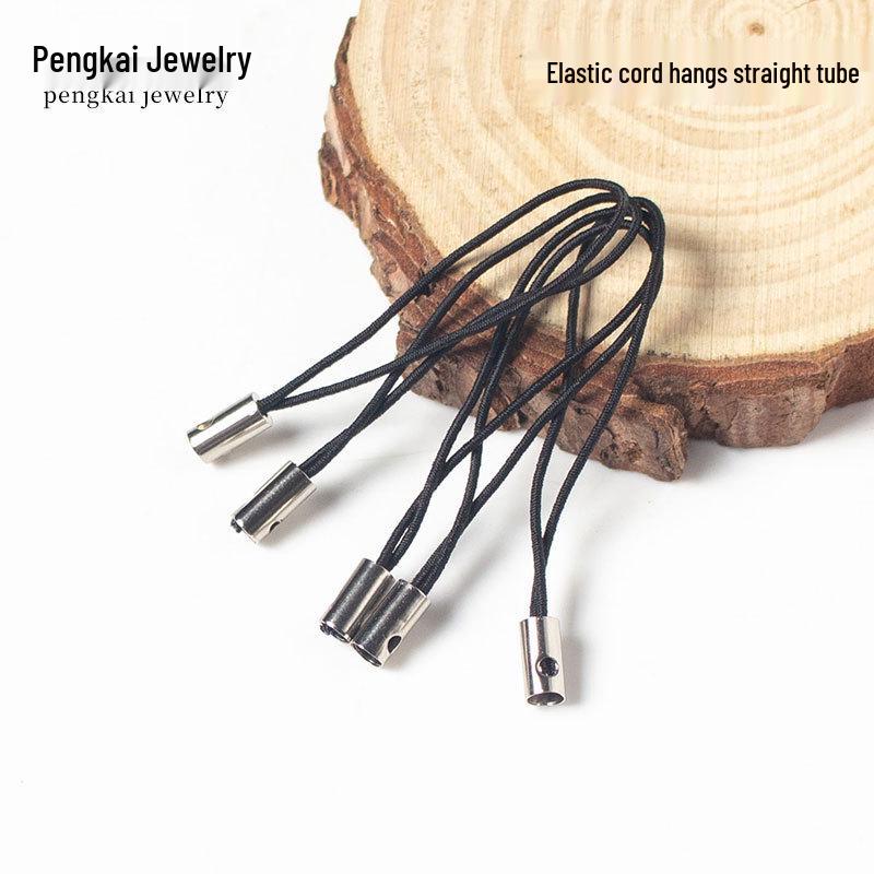 Elastic DIY Jewelry & Phone Lanyard with Lobster Clasp & Metal Tube