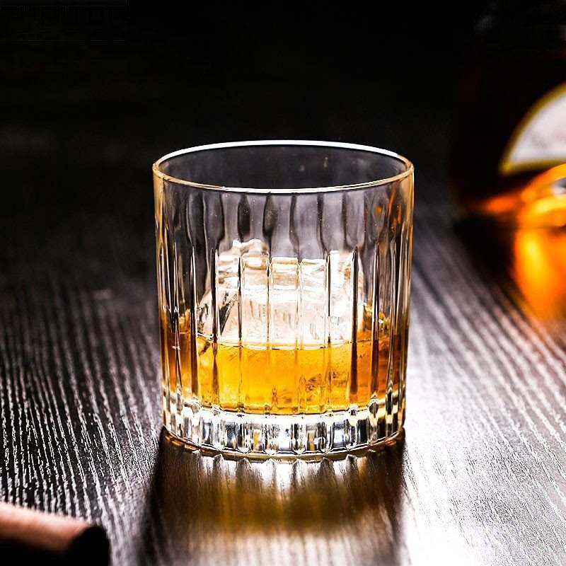 4pcs Cocktail Old Fashioned Bourbon Glass High Beauty Transparent Crystal Glass Cup Cold Drink Cup Household Juice Whiskey Glass