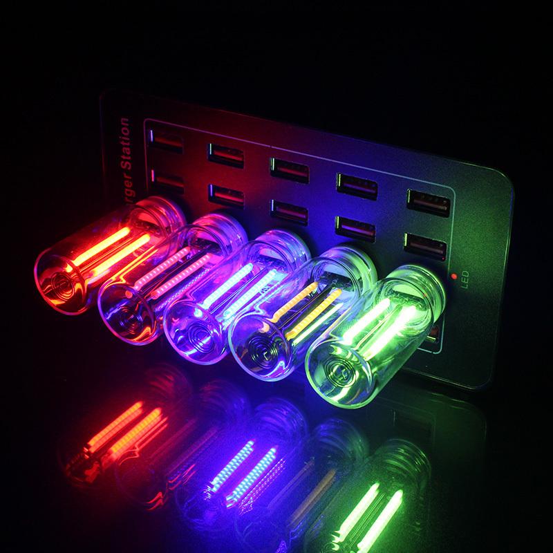 Car Atmosphere Light USB Night Light Touch Dimming LED Filament Lamp Portable Lighting Plug&Play Decorative Ambient Lamp