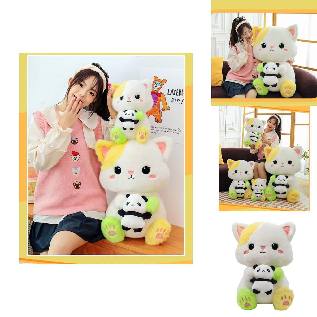 Adorable Meow Bear Plush Toy For Girls Soft Cuddly Doll Great Birthday Gift For Kids