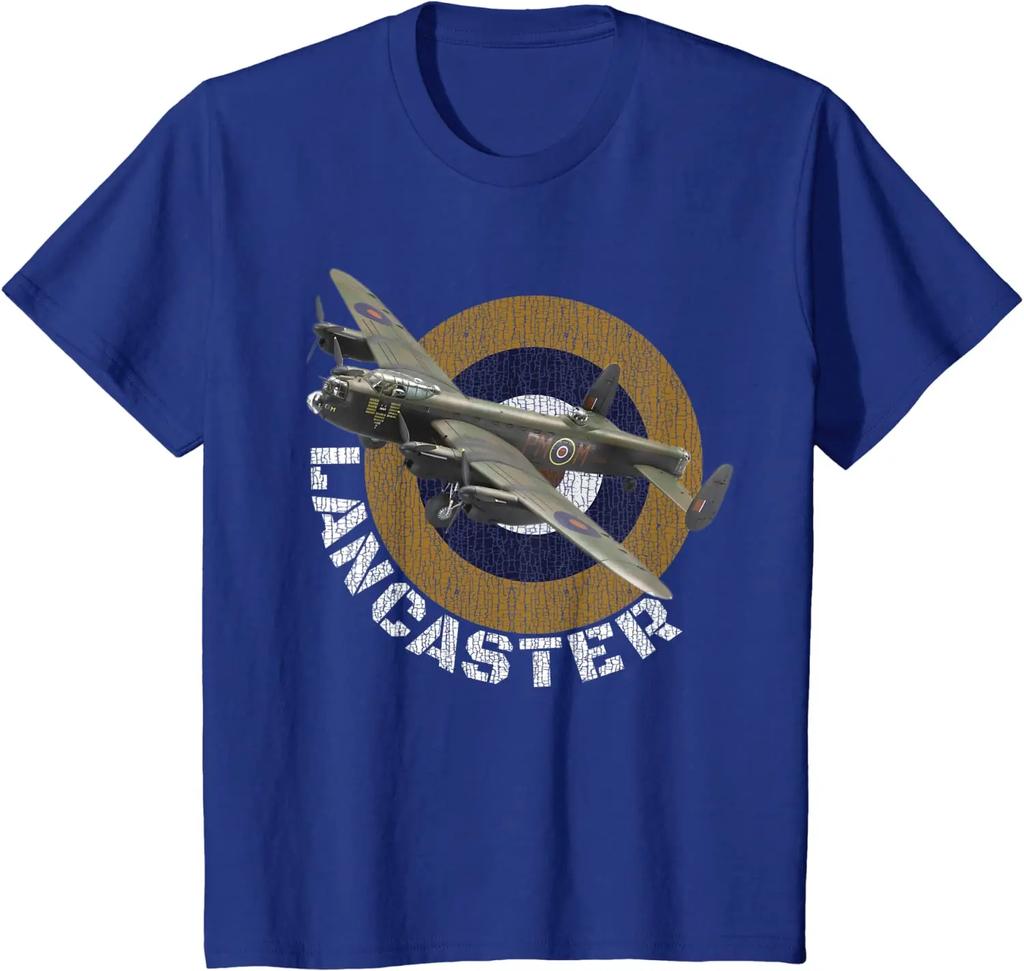 WW2 British Warplanes Lancaster Heavy Bomber T-Shirt. Premium Cotton Short Sleeve O-Neck Mens T Shirt New S-3XL