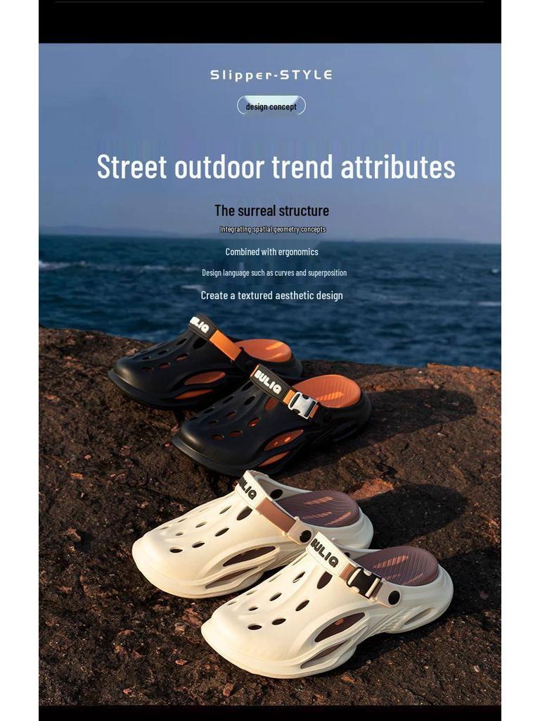 Men's High-End Non-Slip Outdoor Sandals with Thick Sole