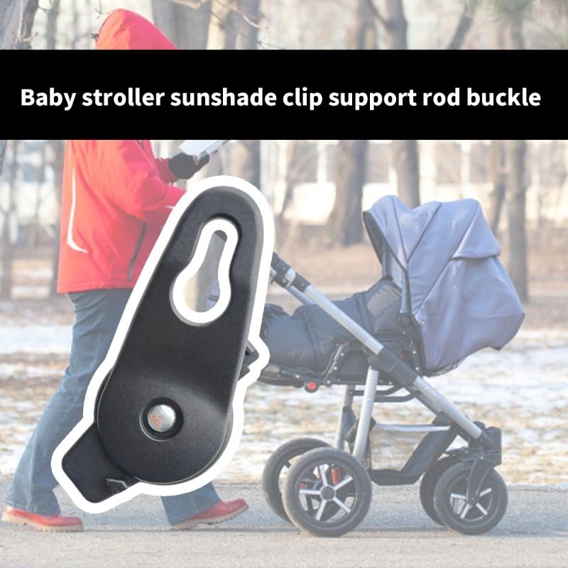 Infant Carriage Sunshade Holder Clip Universal Baby Pram Shade Fastener Canopy Fixation Clip Provide  Stable Support