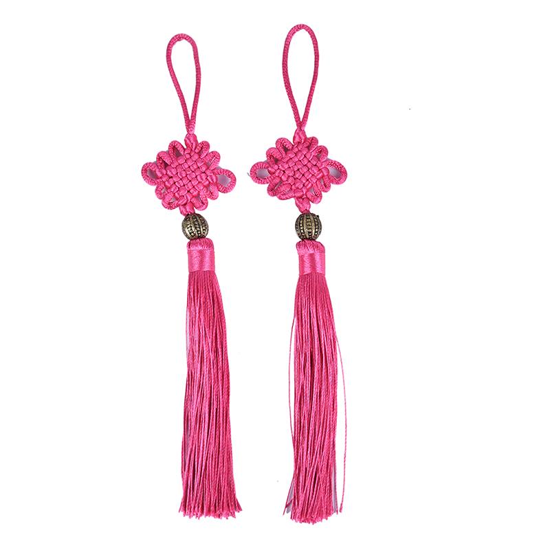 2pc Chinese Knots Tassel DIY Pendant Pendant Jewelry Garment Decorative Accessories Car Key Bag Pendant DIY Craft Tassel Fringe