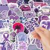 50 Cute Purple Girl Graffiti Sticker Set for Suitcases & Notebooks