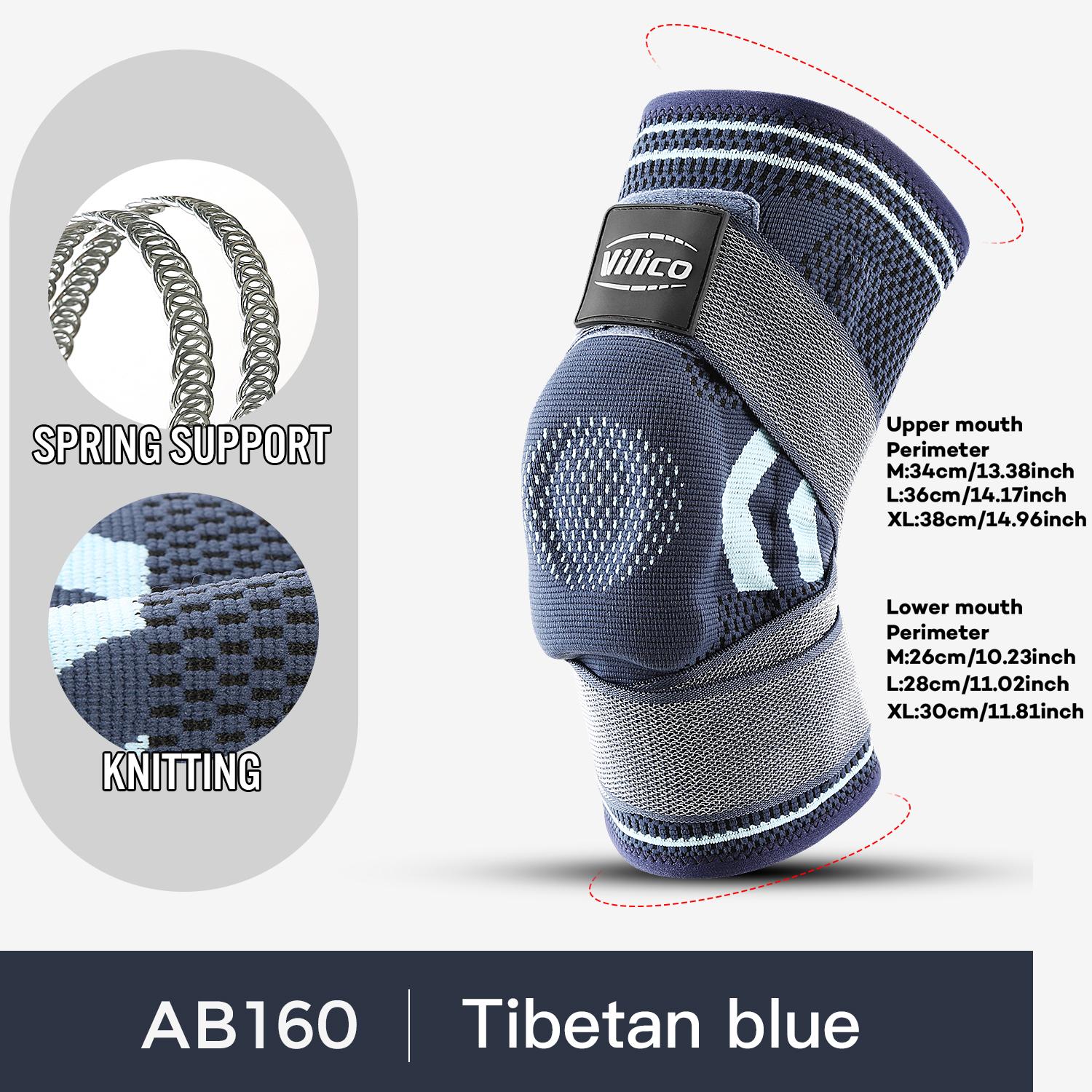 

1Pc Knee Brace Compression Knit Knee Pad For Sports Quickly Absorb Perspiration Keep Knees Warm Knee Boosters Breathable Support M