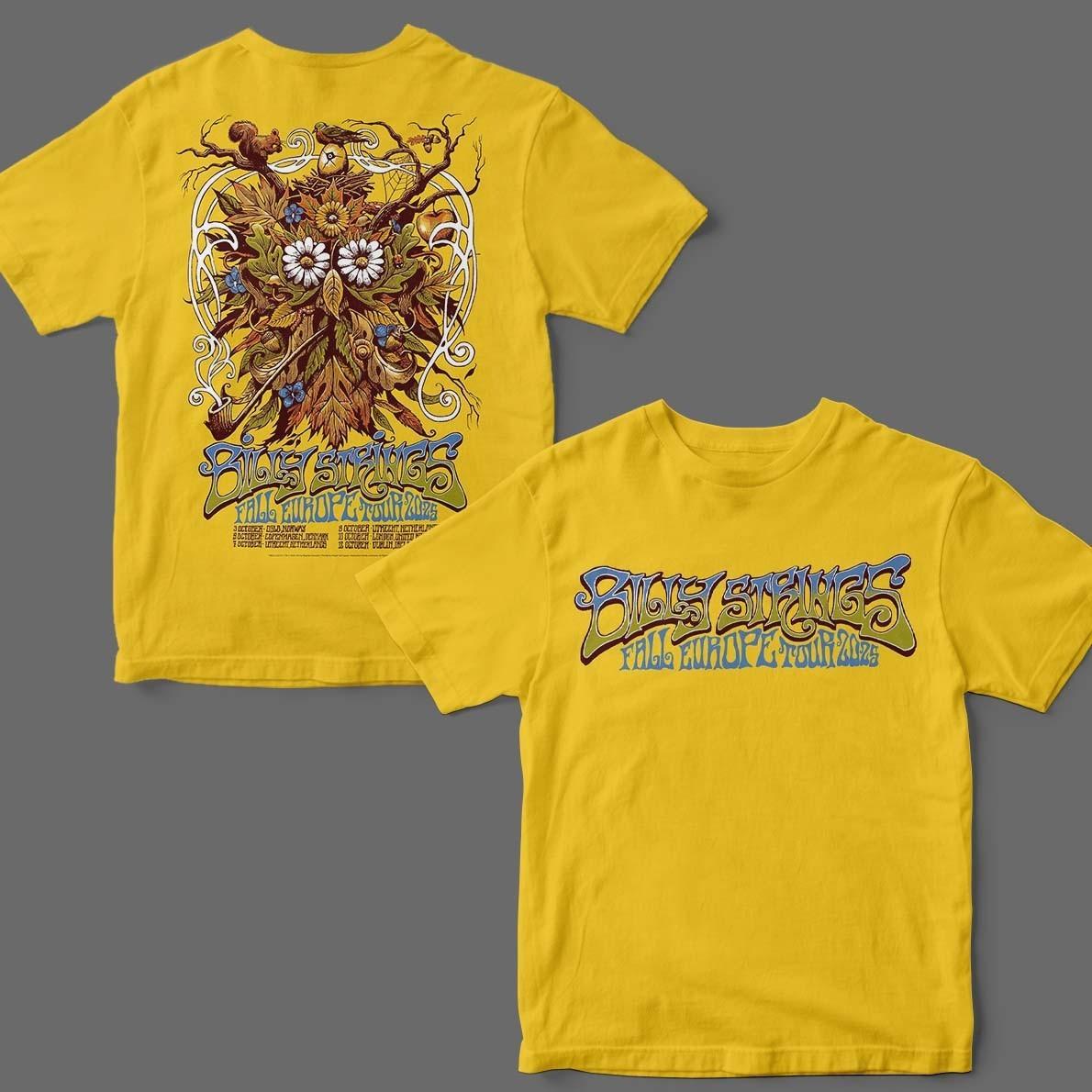 Billy Strings Fall Europe Tour 2026 Schedule Dates Two Sided T-Shirt Gift XXXL