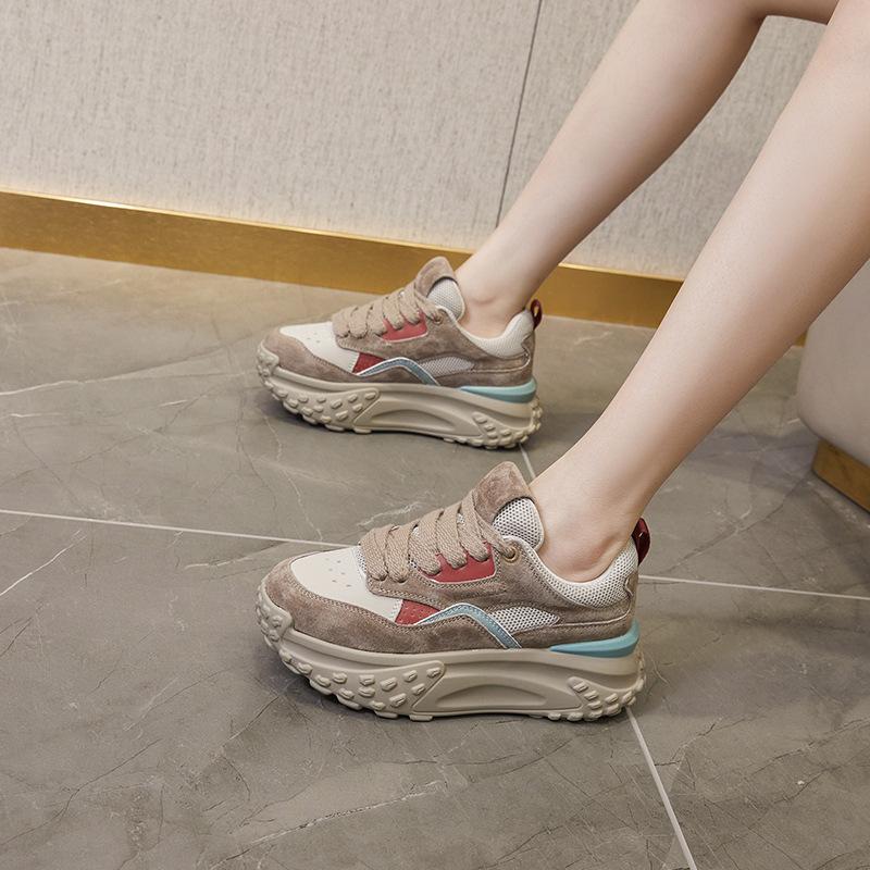Autumn and Winter New Little White Shoes Female Student Sports Shoes Internet Celebrity Casual Women's Shoes Versatile Thick Soles Increase Height Dad