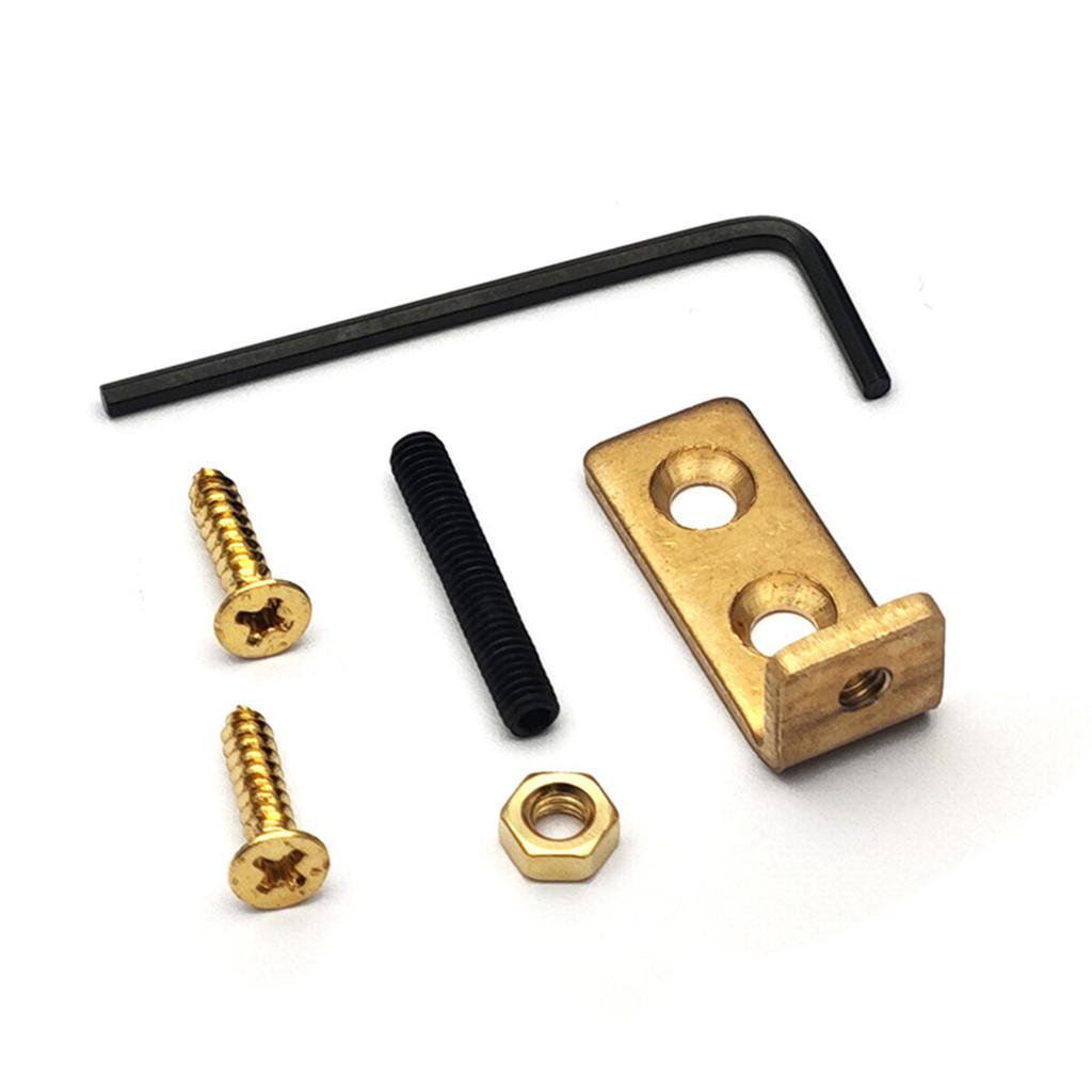 Brass Tremolo Stopper Bridge Stabilizer with Screws and Wrench Electric Guitar Tremolo Stopper Easy To Installation