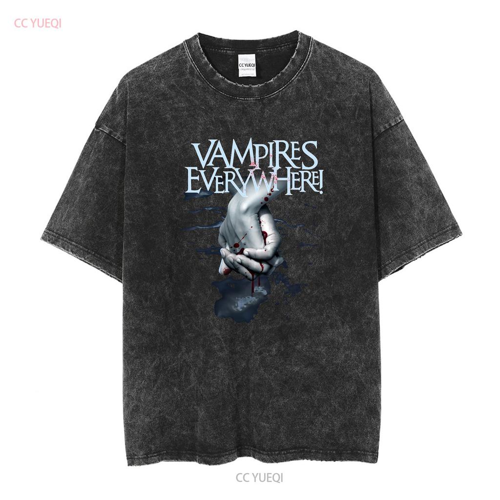 Vintage Y2K Vampires Everywhere T Shirt Size Large Band Tour Metalcore Goth Rock vintage Washed Unisex Top For Everyday Wear