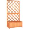 VidaXL Garden Planter with Trellis Brown 70x30x135 Cm Fir Wood