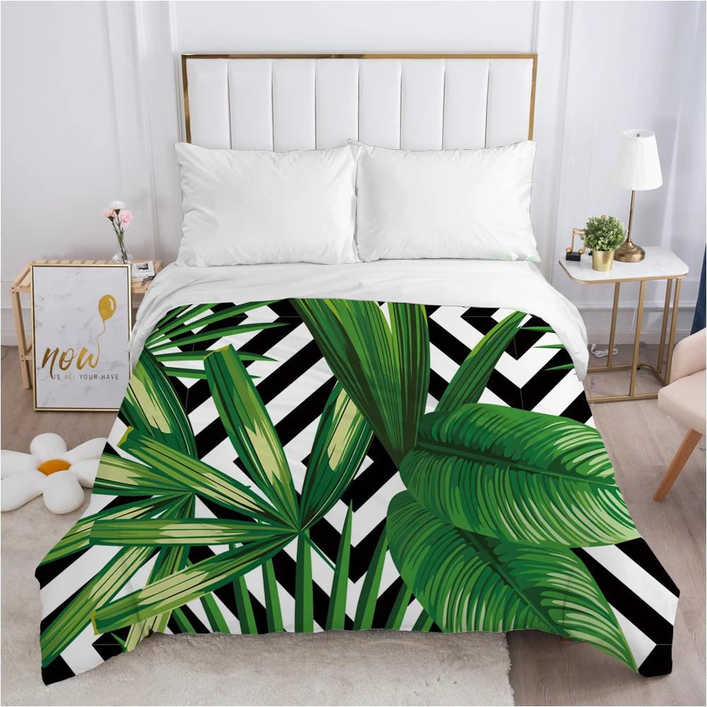 140X200 240X220 For Home Nordic Leaf Grey Duvet Cover Comfortable Quilt Blanket Case Queen King Bedding