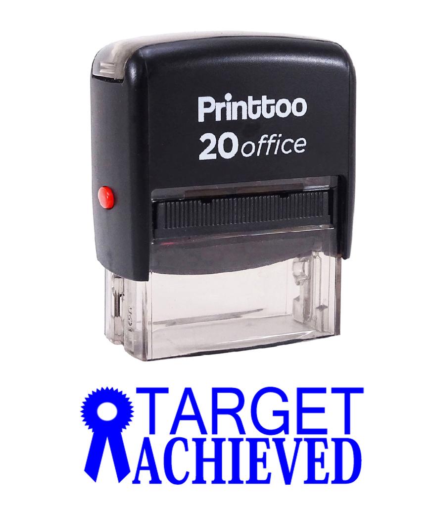 Printtoo TARGET ACHIEVED Self Inking Rubber Stamp Office Stationary Custom