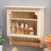 Miniature Wall-Mounted Shelf 1:12 Scale Retro Mini Shelf Tiny Tiered Storage Shelf for Miniature Kitchen Living Room Doll Furniture
