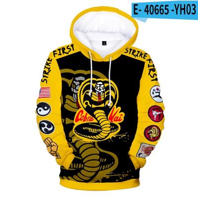 Karate Kid Cobra Kai 3D-Druck Hoodies Männer Sweatshirts Frauen Trainingsanzüge Mode Herbst Harajuku Hoodie Casual Jungen Pullover