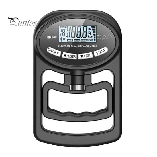 

Электрический тестер прочности захвата Светодиодный дисплей Динамометр для рукоятки Регулируемый тренажер для захвата Ручной измеритель силы захвата чёрный