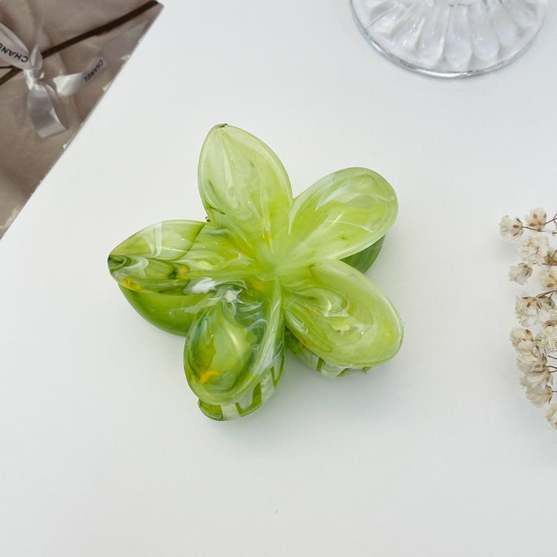 Gradient Flower Hair Accessories Set Beach Style Hairpins Flower Claw Clips Summer Flower Hairpins Hawaiian Style