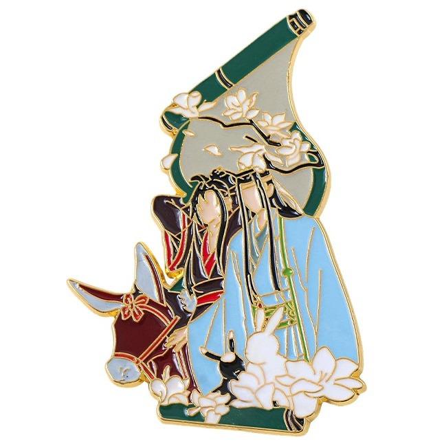 

Metal Badge Decorative Brooch One Size белый