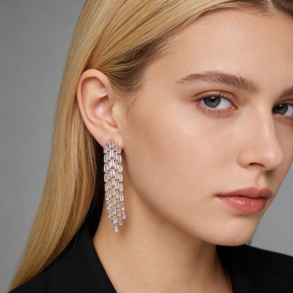 Trendy European & American Style Long Tassel Earrings - Versatile Fashion Accessories