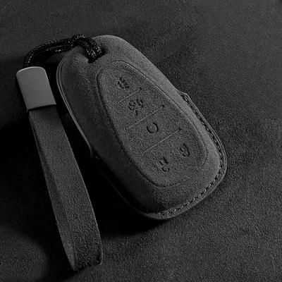5 Button Suede Car Key Case Cover For Chevy Chevrolet      Chevy Malibu Camaro Trax Traverse Protector Shell