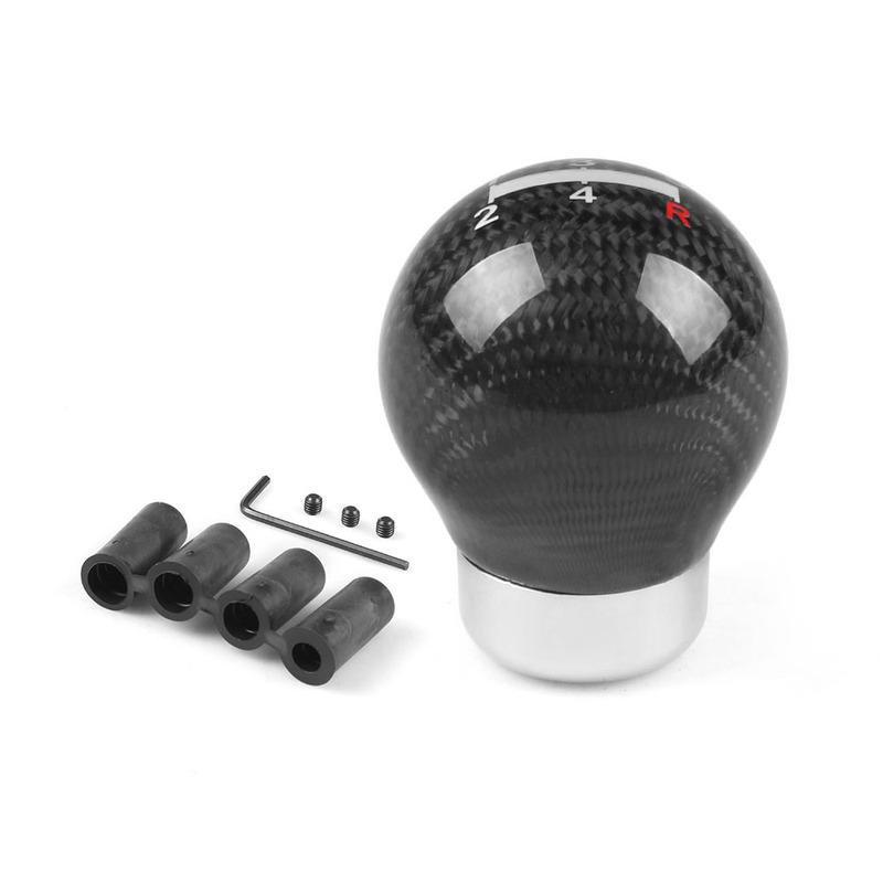 Racing Real Carbon Fiber Gear Shift knob Manual Transmission Shifter Lever Knob Round Ball Shape Handle Knob