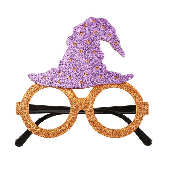 Durable Lightweight Festive Frames Halloween Pumpkin Glasses, Funny Eyewear for Kids Adults, Spooky Party Cute Ghost Eyeglass Photo Booth Props, Trick