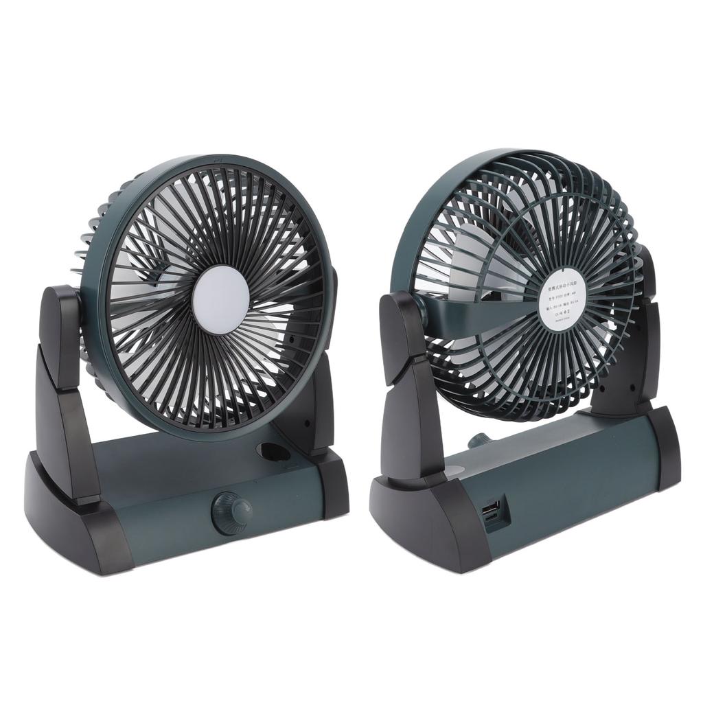 USB Small Desk Fans 2 s LED Silent 5000mAh Battery Re able Portable Desk Fan for Outdoor Camping