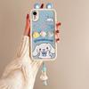 KEYSION Cute Ear 3D Cartoon Case for iPhone XS Max X with Bracelet Soft Silicone Shockproof Phone Back Cover for iPhone XR