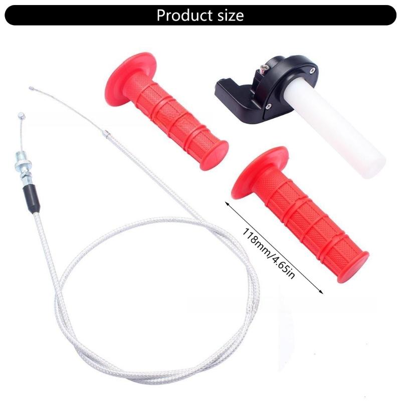 22mm Twist Throttle Grips and Cable Dirt Pit Bike Accessories for 50CC-250CC ATV Throttle Line Accelerator Handle Grips