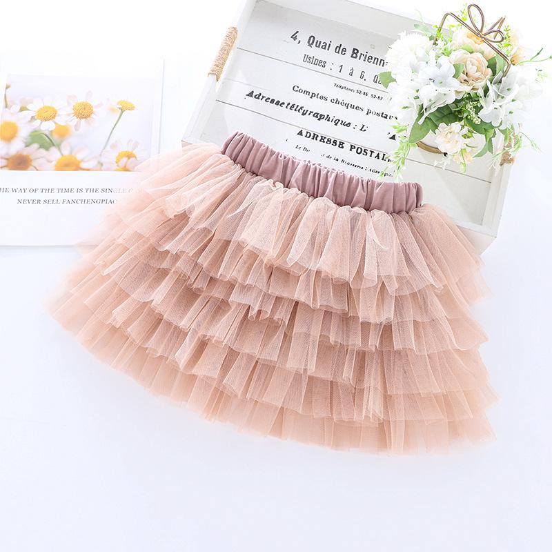 2024 Girls' Versatile Six-Layer Mesh Gauze Skirt for Children