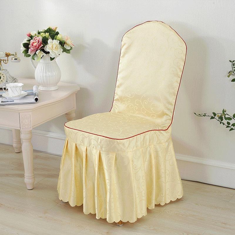 Printed Chair Cover Elastic Spandex Universal Wedding Chair Cover Hotel Catering Party Specific Skirt Style Cushion Anti Slip Protective Covers