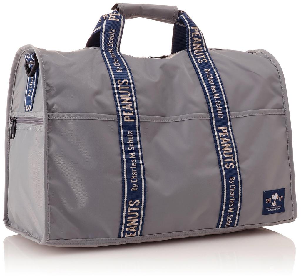 Boston Bag 25L 2way with Shoulder Belt Travel School Trip Bag for College High School Junior High School Elementary School Children 0365 Gray [Snoopy]