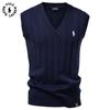 Polo Ralph Lauren Embroidery Autumn/Winter 2025 European Size V-neck Fried Dough Twists Sweater Vest for Men's Business Sweater Waistcoat