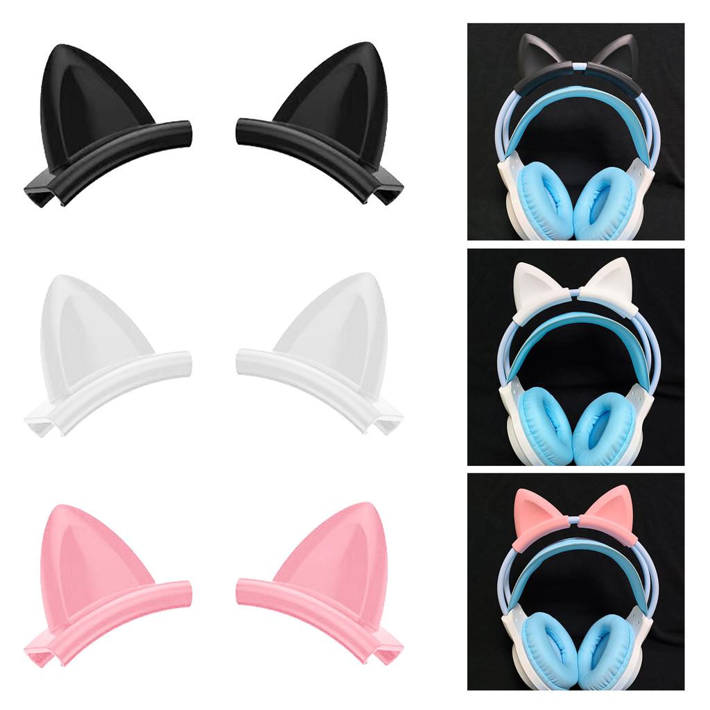 Orelhas de Gato Adoráveis Decorações de Silicone Encaixes de Silicone Perfeitos Para Personalizar Headband Fone de Ouvido Visual Único