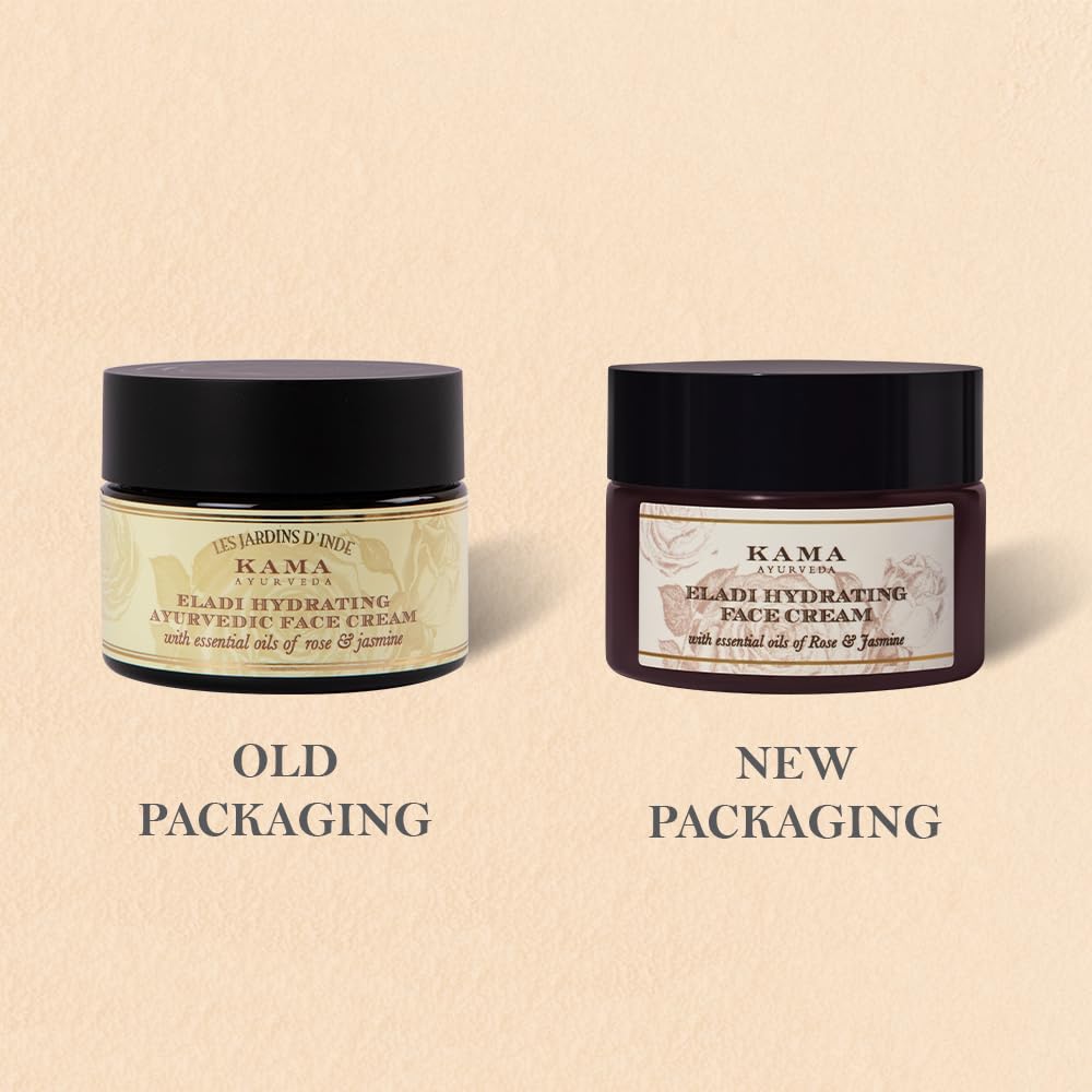 Kama Ayurveda Eladi Hydrating Ayurvedic Face Cream with Pure Essential Oils of Rose and Jasmine, 50g