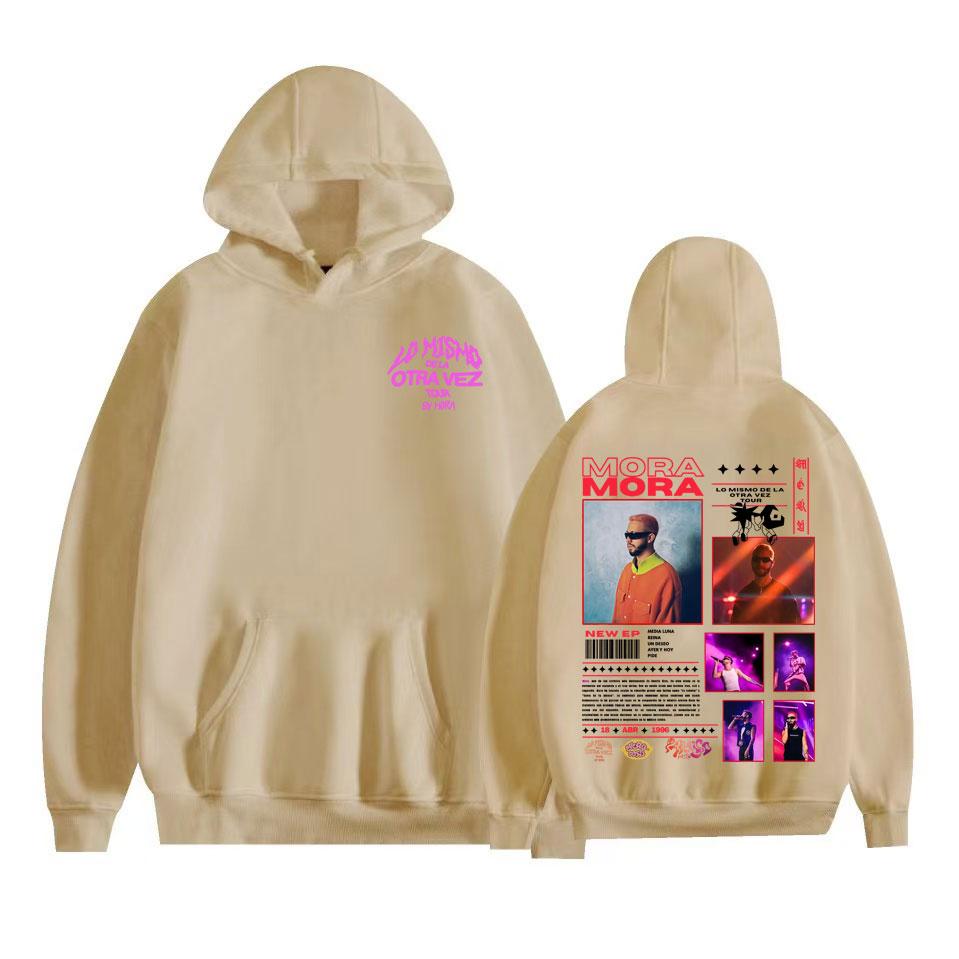 Rapper Mora Mirrodosis Album Tour 2025 Merch Hoodies Men's Clothing Retro High Street Sweatshirt Casual Fleece Bodywarmer Hoodie