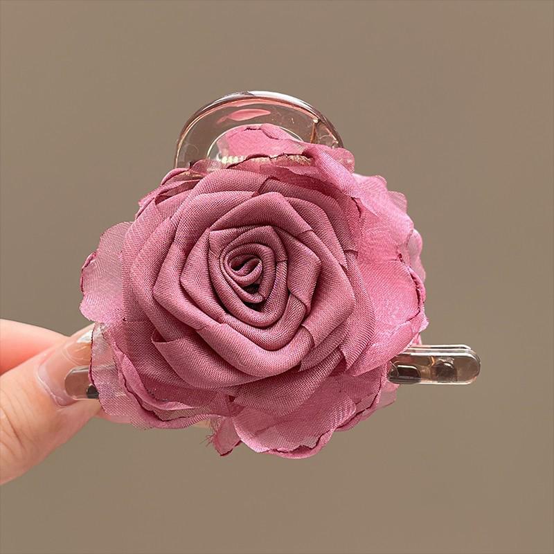 

Винтажная заколка для волос с цветком для женщин элегантная заколка-акула для хвостика модные аксессуары для волос для девушки