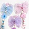 Grenzüberschreitende Perücken: Geflochtene Kinder- & Erwachsenen Prinzessin Cosplay Accessoires mit großer Schleife Mesh Haarspange