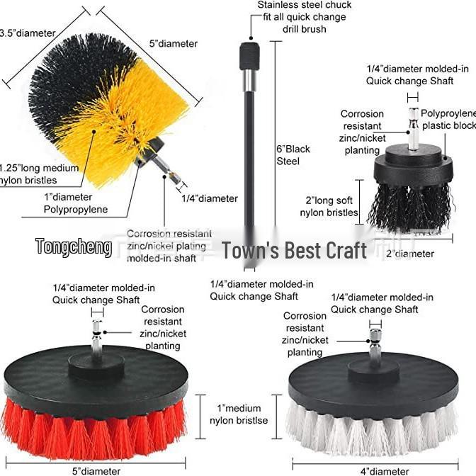 45-Piece Electric Drill Cleaning Brush Set for Car, Kitchen, Bathroom, Floor & Home Use
