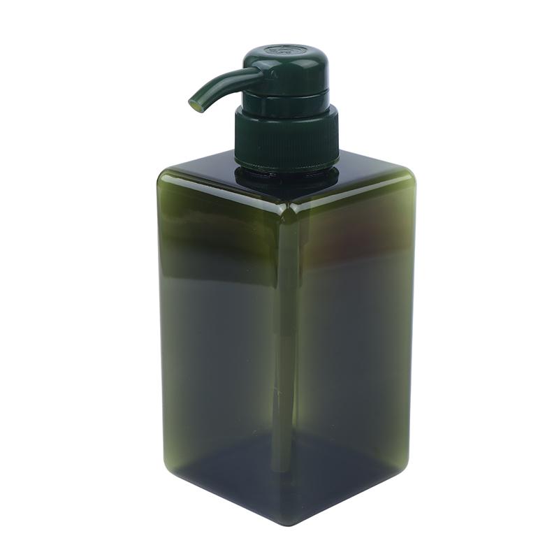Butelka na balsam do ciała 450 ml, kwadratowa, wielokrotnego napełniania, plastikowa z pompką naciskaną, do żelu pod prysznic, szamponu, mydła w płynie, trwały pojemnik wielokrotnego napełniania