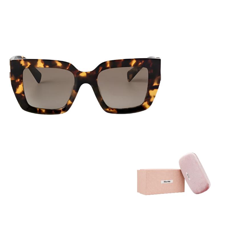 Miu Miu Square Sunglasses Women sunglasses Tortoise SMUB05_E14L_FE20U_C_A051