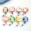 1pc New Design 1 Piece Silicone Retractable Nurse Badge Reel Cute Anime Bunny Dinosaur Bear ID Card Holder Keychains Lanyard
