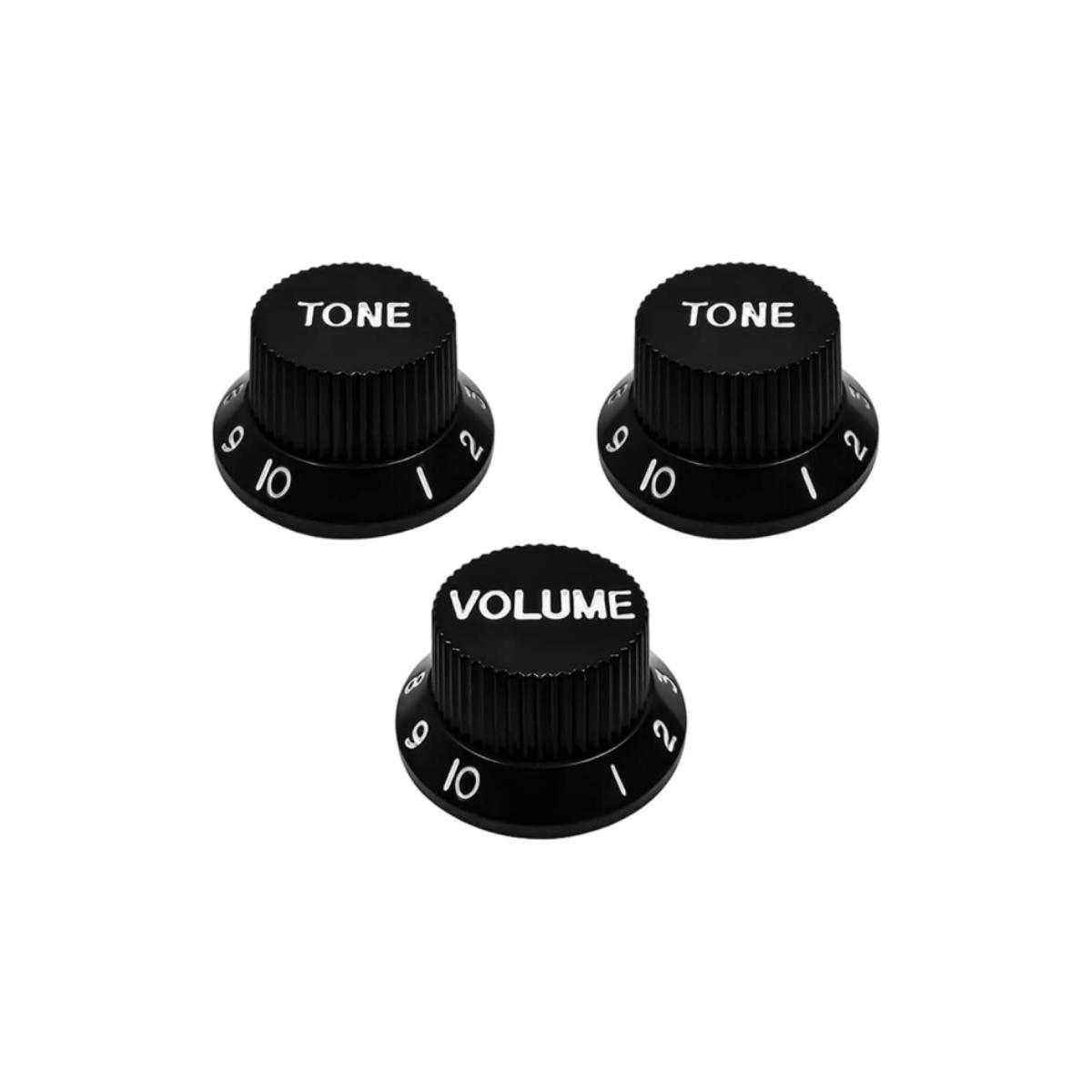 

Miwayer 3Pcs/set Plastic Guitar Knobs /2T1V Volume Tone Control Knobs Top Hat Caps/for ST SQ Electric Guitar Parts