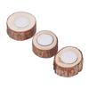 3Pcs Wooden Tealight Candle Natural Durable Beech Wide Applicability Wooden Tealight Candle Holder for Bar Bedroom Party