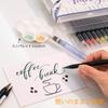Akashiya Watercolor Brush Pen Set, 14 Colors + 2 Pens, Traditional Japanese Colors, Modern Calligraphy CA350S-04