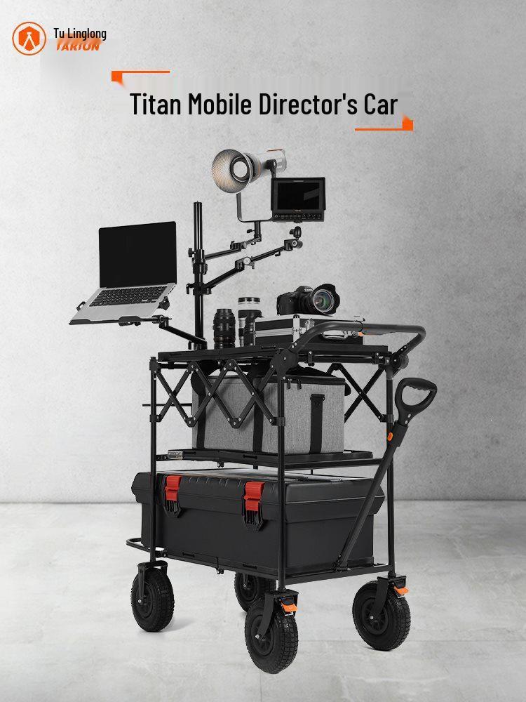 Outdoor Folding Photography Equipment Storage Cart