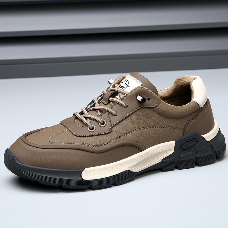Men's shoes are versatile, high-end, trendy leather shoes, men's genuine leather retro soft-soled sports and leisure shoes
