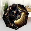 1pc Black Cat Artwork Folding Umbrella, Durable, Suitable for Outdoor Activities or Rain, Suitable for Commuting Yy251027111